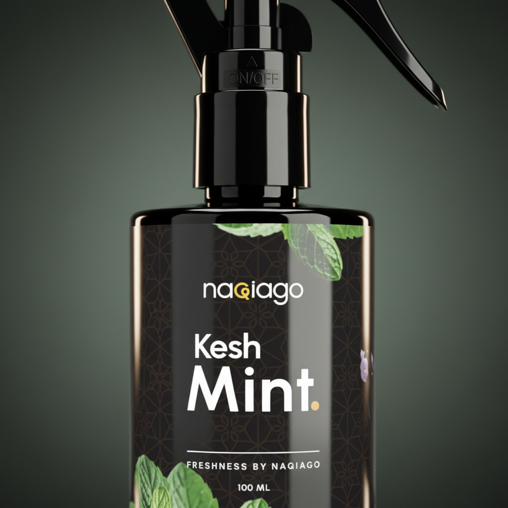 Flacon parfum voiture Kech Mint – spray menthe fraîche pour habitacle